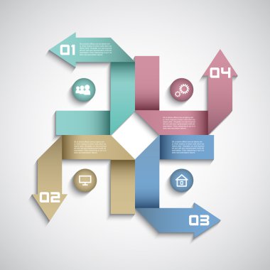 Modern infographics seçenekleri düzeni tasarımı