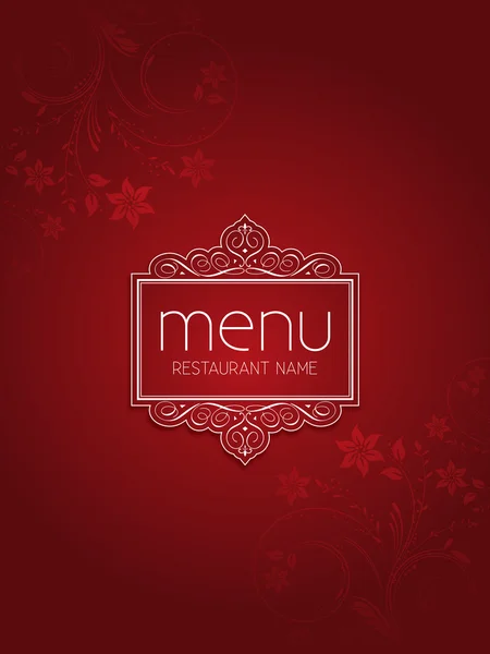 Stylish floral menu design — Stock Photo, Image