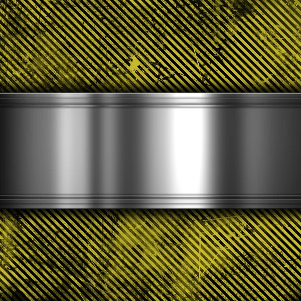 Metal on grunge striped background — Stock Photo, Image