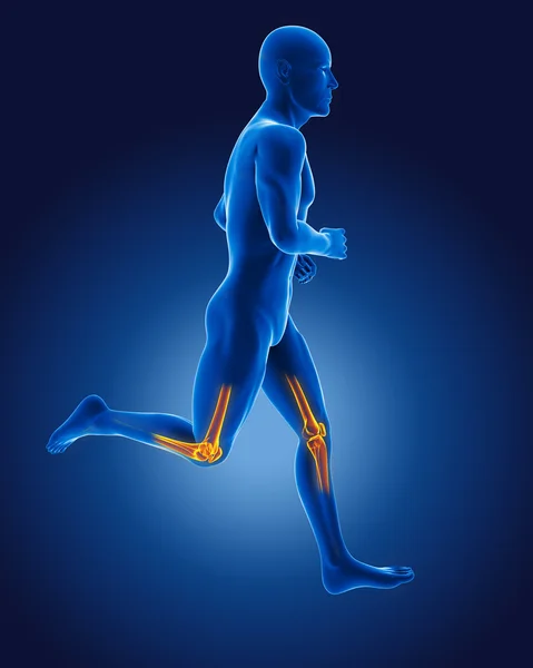 3D running medical man — Stock Photo, Image