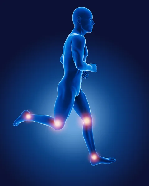 3D running medical man — Stock Photo, Image