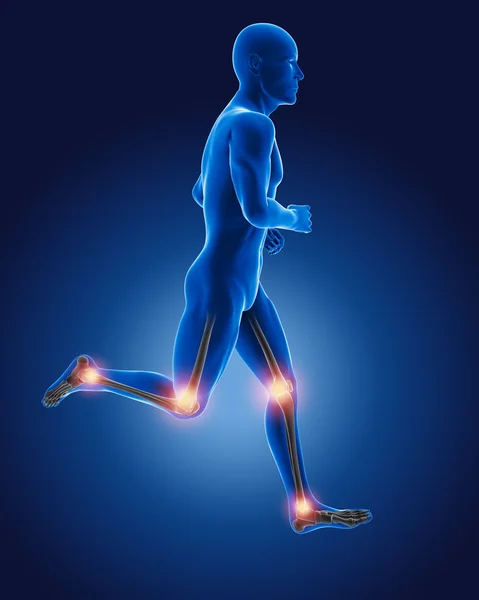 3D corriendo hombre médico —  Fotos de Stock