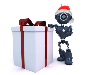 christms hediye ile Noel Baba şapkası içinde Android