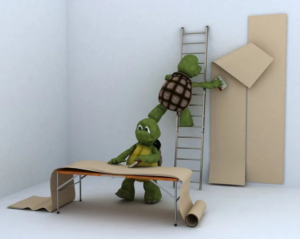 Schildpadden decoreren een kamer — Stockfoto