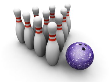 Bowling skittles ve topu