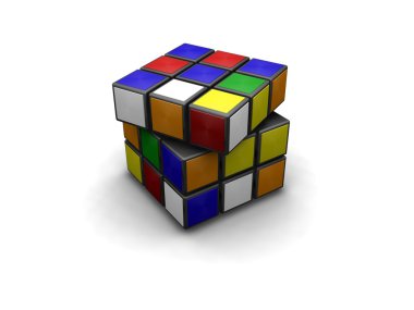3D render Rubik 's cube