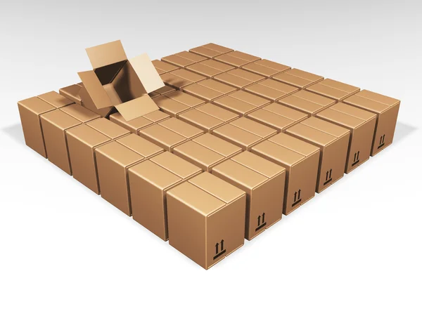 Bir açık kutu — Stok fotoğraf