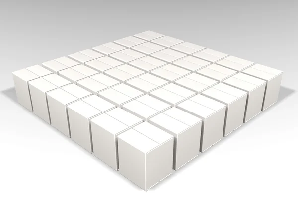 White boxes — Stock Photo, Image