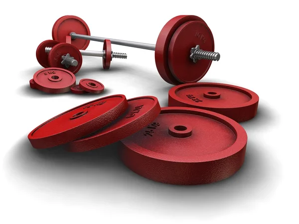 3D render of weights — Stock Photo, Image