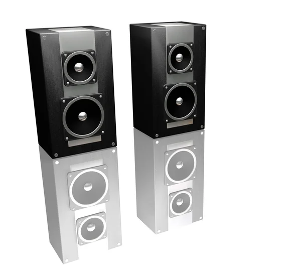 Black speakers — Stock Photo, Image