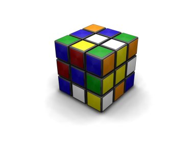 3D render Rubik 's cube