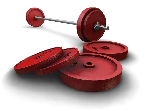 3D render of weights — Stock Photo, Image