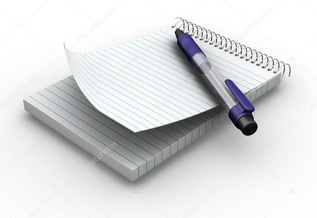 Notepad with pen