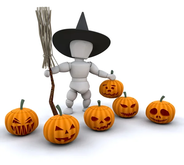 Halloween heks — Stockfoto