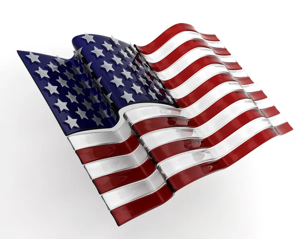 Amerikanische Flagge aus Glas — Stockfoto