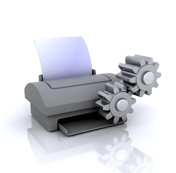 Printer settings icon — Stock Photo, Image