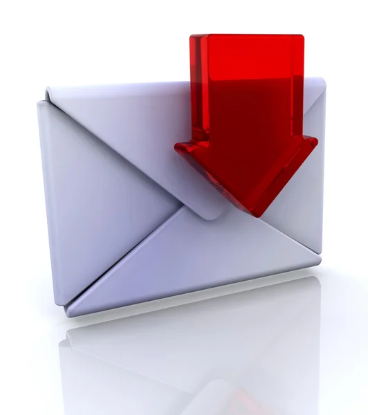 Het pictogram e-mail downloaden — Stockfoto