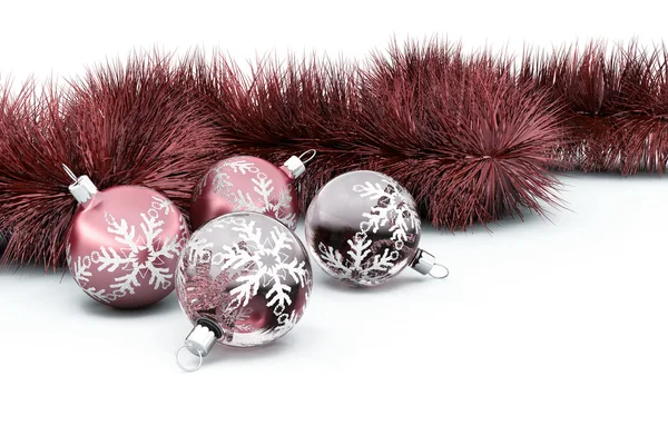 Baubles ve tinsel — Stok fotoğraf