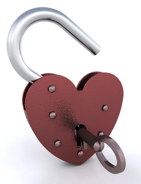 Cadenas en forme de coeur — Photo