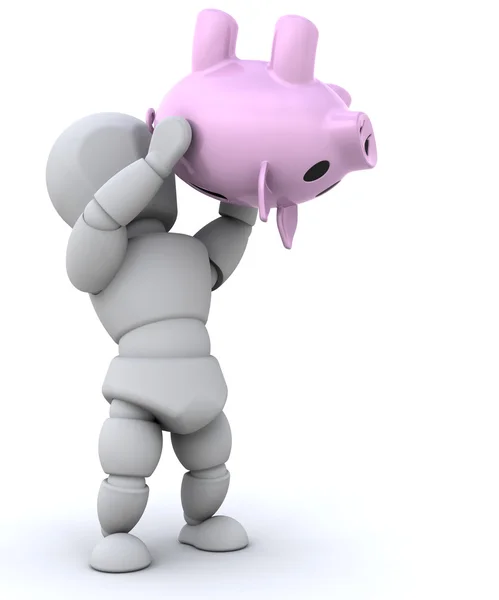 Shake the piggy bank — Stock Photo, Image