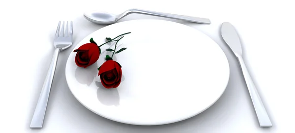 로맨틱 한 저녁 식사 — 스톡 사진