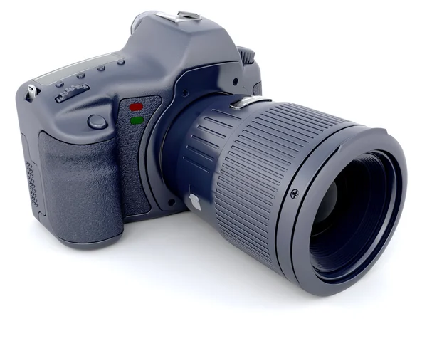 Digitale slr camera met tele zoom lens — Stockfoto