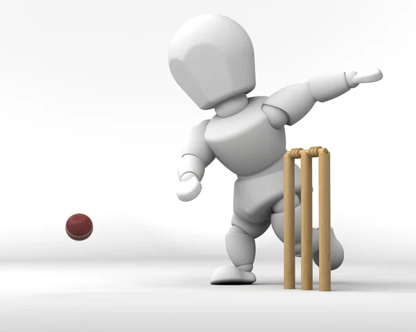 Uomo che gioca a cricket — Foto Stock