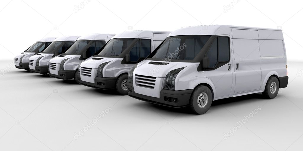 Fleet of delivery vans Stock Photo by ©kjpargeter 36891611
