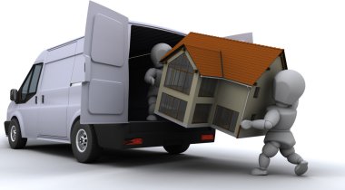 bir minibüs yükleme kaldırma erkekler