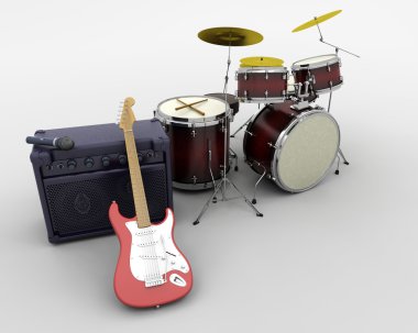 gitar ve Drum kit