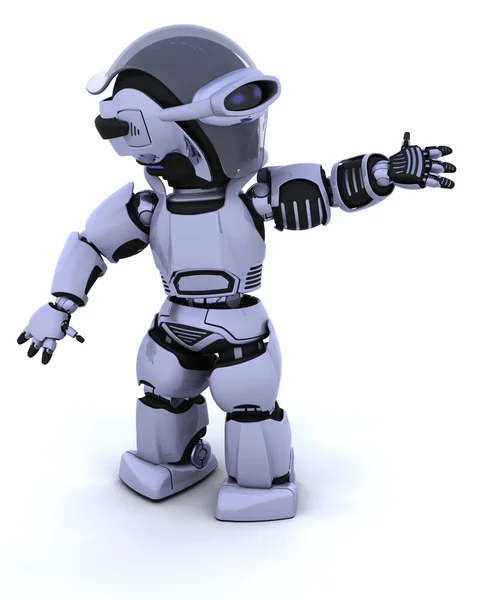 Lindo robot cyborg — Foto de Stock