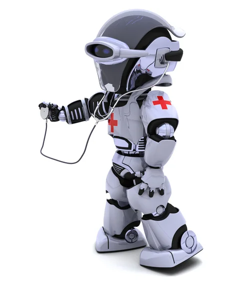 Robot with stethoscope — Stock Photo, Image