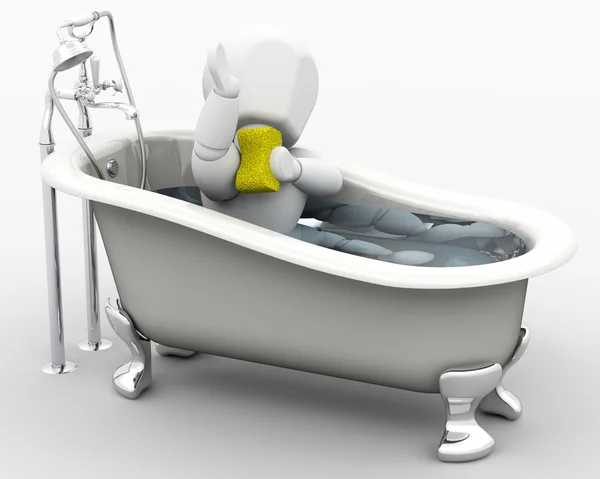 Man taking a bath — Stock Photo, Image