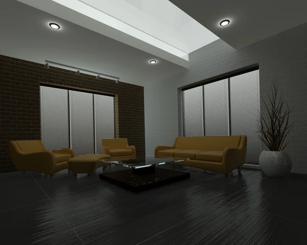 Contemporary interior living space Royalty Free Stock Images