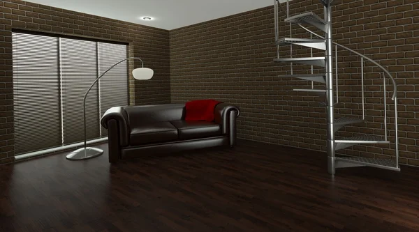 Contemporary interior living space Stock Image