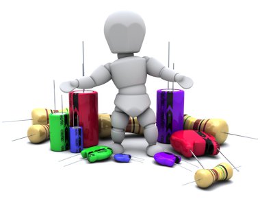 Kondansatörler, rezistörler ve yarı iletkenler