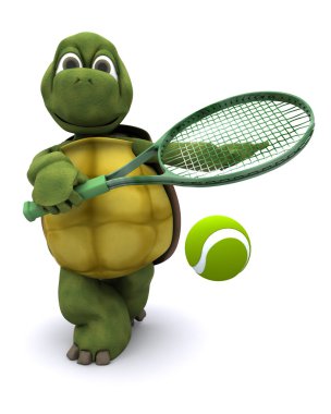 Tenis oynamak kaplumbağa
