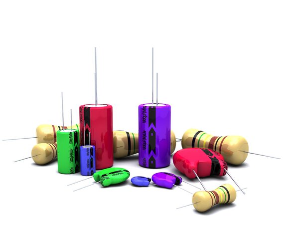 Capacitors Resistors and semi-conductors