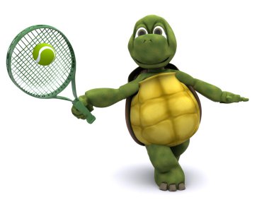 Tenis oynamak kaplumbağa