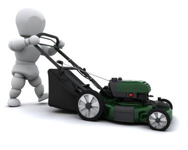 Çimleri biçen adam