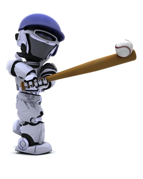 Robot che gioca a baseball — Foto Stock