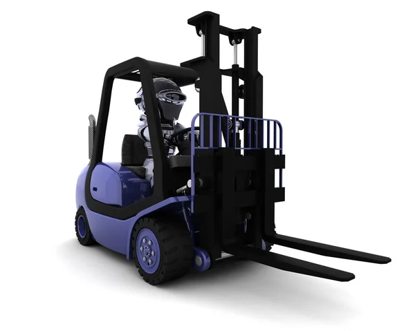 Robot Driving a Lift Truck — Stock Photo, Image