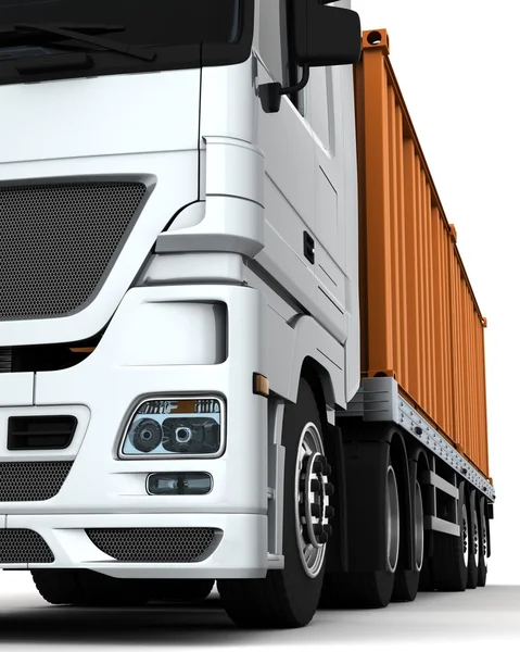 Fordon för leverans av gods container — Stockfoto