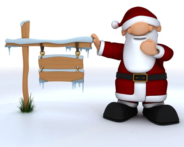 Niedliche Weihnachtsmann-Karikatur — Stockfoto