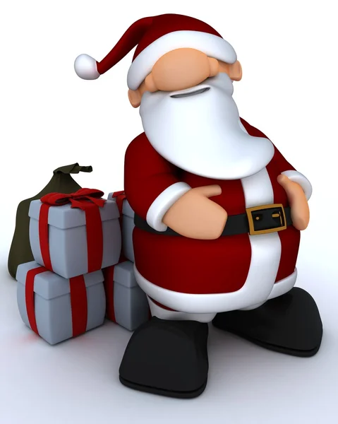 Carino Babbo Natale Charicature — Foto Stock