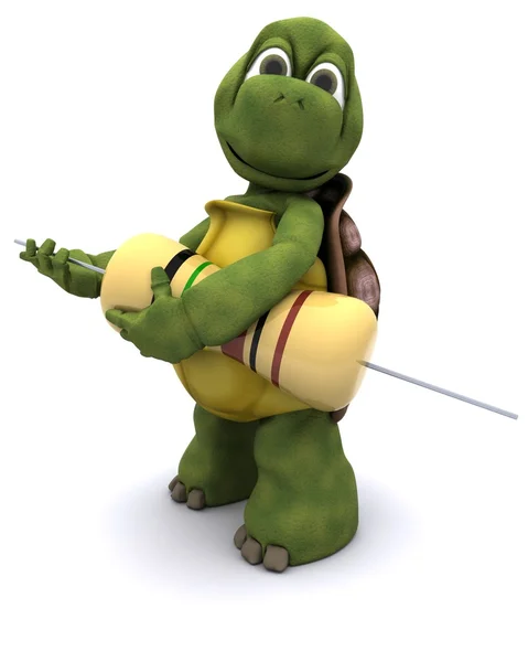 Bir direnç ile kaplumbağa — Stok fotoğraf