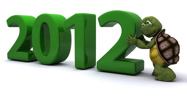 Tortoise Bringing the new year — Stock Photo, Image