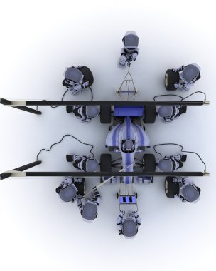 yarış araba pit stop