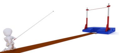 erkek pole vault içinde rekabet