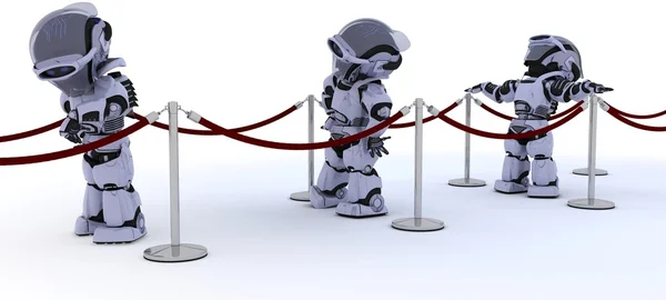 Robots waiting in line — Stock Photo, Image